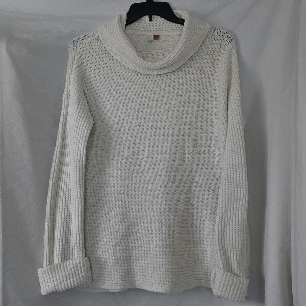 Anthropologie Pilcro Cream Cowl Neck Sweater Oversized Small Cozy Cottagecore
